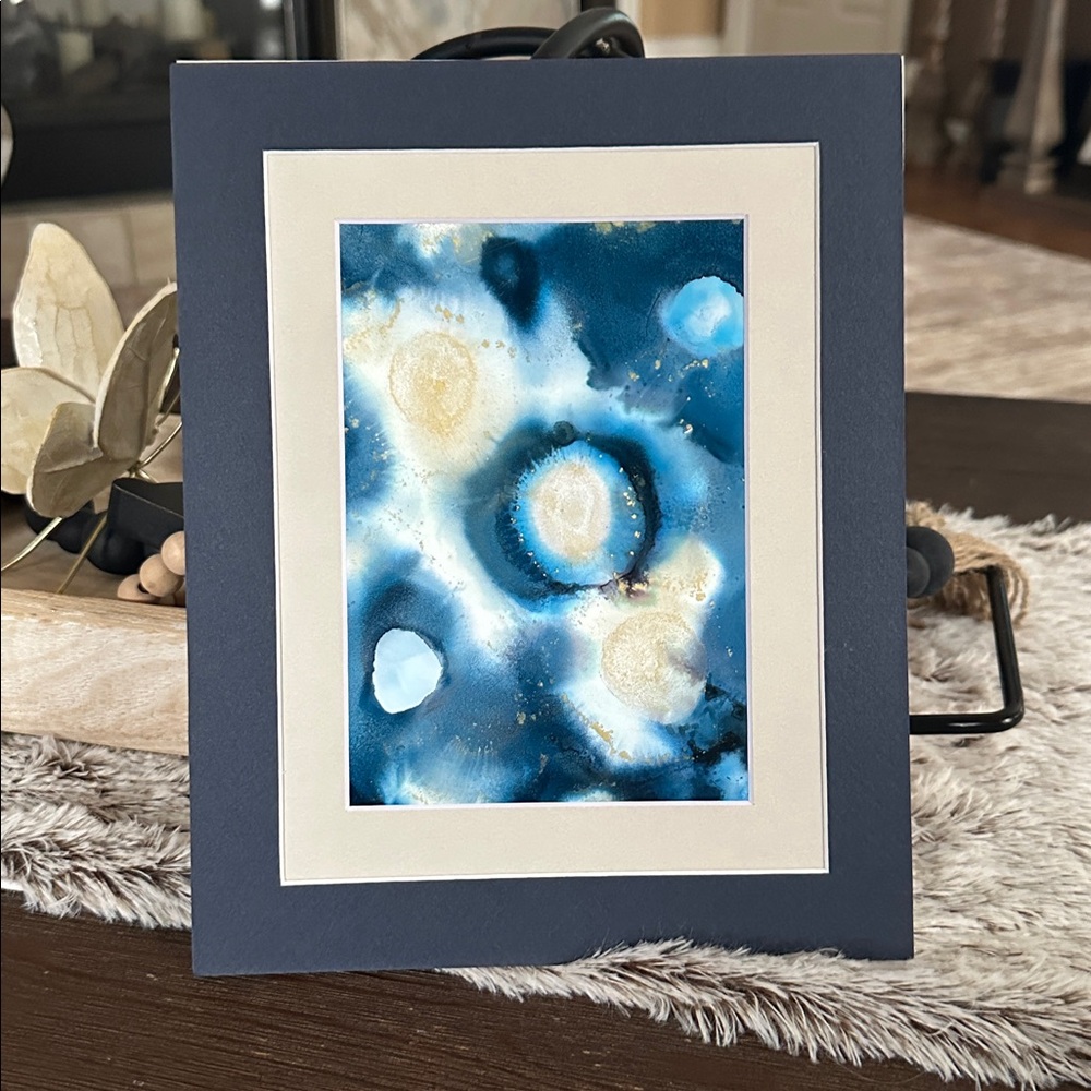 Hand crafted original painting alcohol ink wall decor